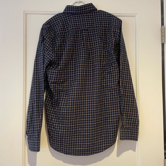Men’s Barbour Navy Plaid Button Down, Size Small - Picture 2 of 5